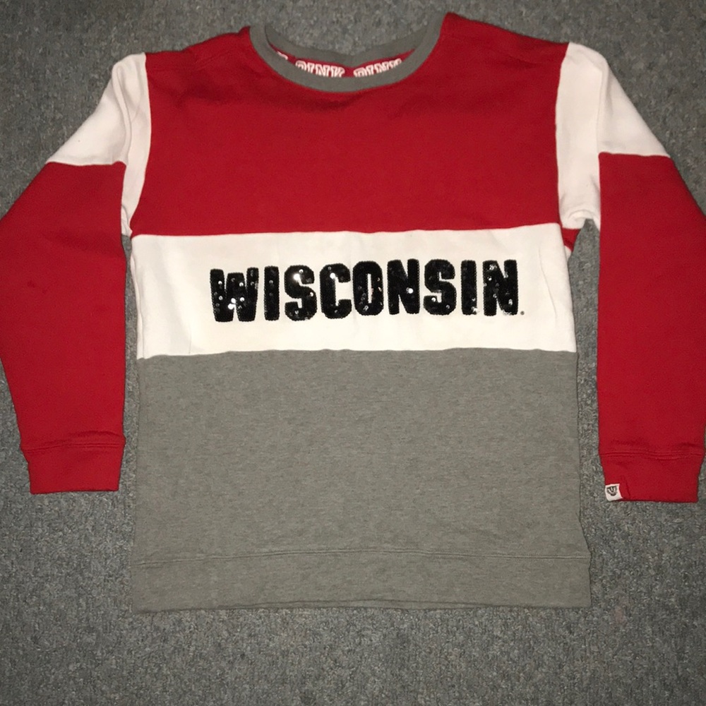 PINK college crew neck sweater